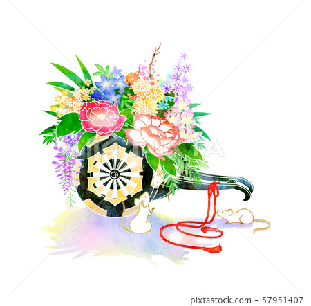 花車鼠標新年賀卡 花車鼠標新年賀卡 57951407