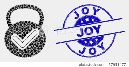 Vector Pixelated Valid Weight Icon and Distress Joy Seal 57951477