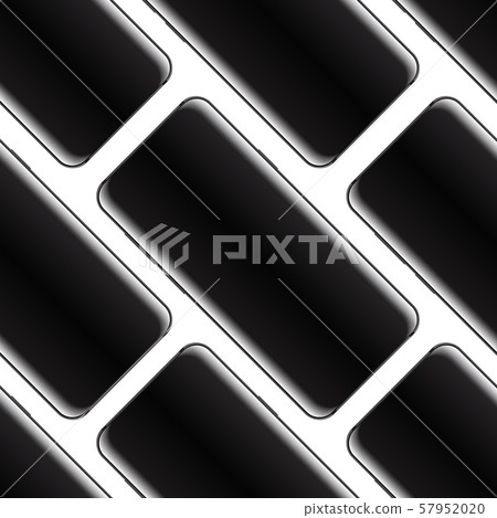 Modern smartphones layered mockup. Diagonal 57952020