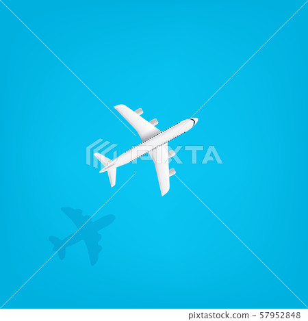 Modern aircraft flying under the sea. Travel 57952848