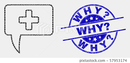Vector Pixelated Medical Message Hint Icon and Distress Why question Stamp Vector Pixelated Medical Message Hint Icon and Distress Why question Stamp 57953174