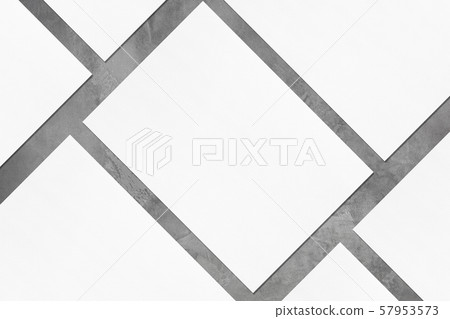 Closeup of empty white rectangle poster mockups 57953573
