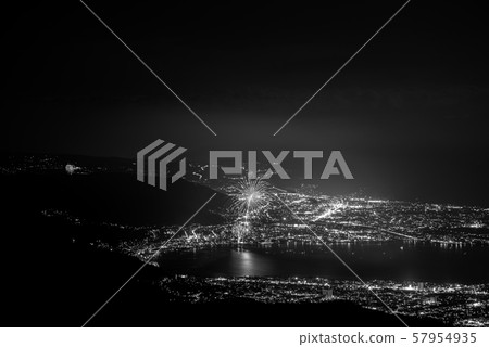 (Sepia) Hoping for a national fireworks display from the High Bocchi Plateau 57954935