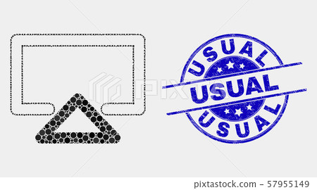 Vector Dotted Display Icon and Distress Usual Watermark Vector Dotted Display Icon and Distress Usual Watermark 57955149