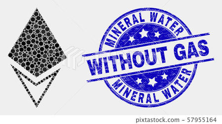 Vector Dotted Crystal Icon and Distress Mineral Water Without Gas Seal Vector Dotted Crystal Icon and Distress Mineral Water Without Gas Seal 57955164