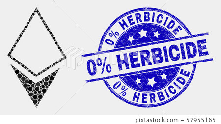 Vector Dot Crystal Icon and Scratched 0 percent Herbicide Watermark Vector Dot Crystal Icon and Scratched 0 percent Herbicide Watermark 57955165
