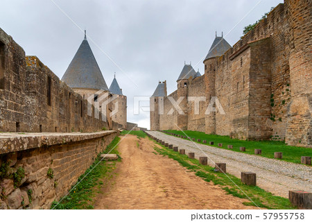 Medieval Castle Carcassonne in the South of France Medieval Castle Carcassonne in the South of France 57955758