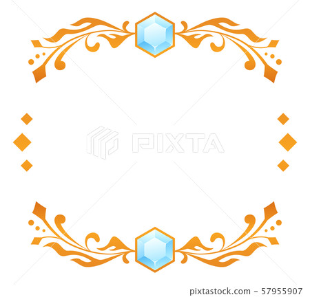 Elegant frame with diamonds_gold Elegant frame with diamonds_gold 57955907
