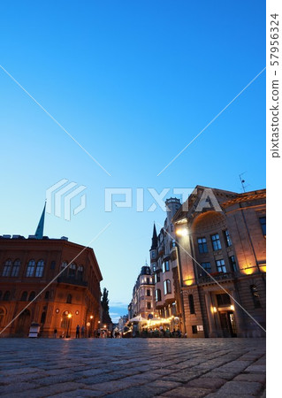 World Heritage Site Dusk in Latvia Riga Old Town 57956324