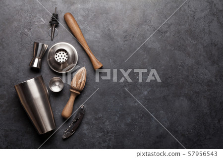 Cocktail utensils. Set of bar tools Cocktail utensils. Set of bar tools 57956543