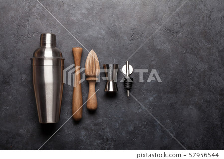 Cocktail utensils. Set of bar tools Cocktail utensils. Set of bar tools 57956544