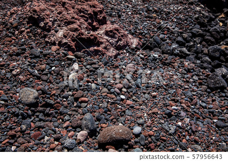 Detail of the rocks on the famous Red Beach at Santorini Island Detail of the rocks on the famous Red Beach at Santorini Island 57956643