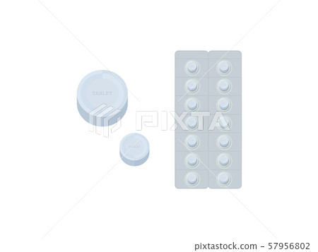 Simple illustration of a blue tablet Simple illustration of a blue tablet 57956802