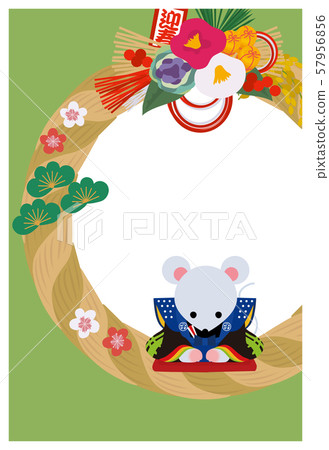 新年賀卡材料2020年福助鼠標,無插圖 新年賀卡材料2020年福助鼠標,無插圖 57956856