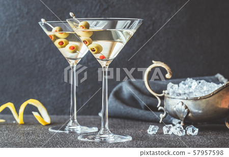Two glasses of martini cocktail Two glasses of martini cocktail 57957598
