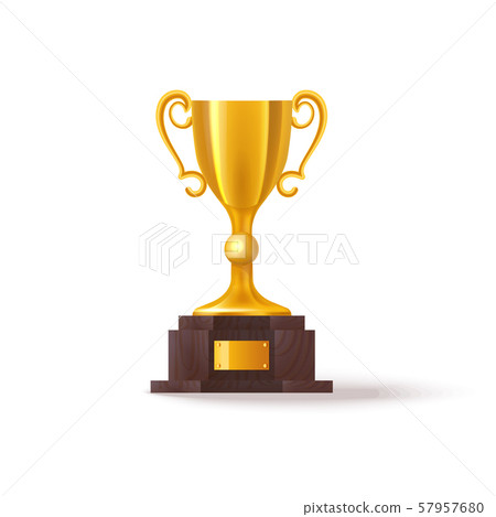 3d soccer trophy or realistic golden football cup 3d soccer trophy or realistic golden football cup 57957680
