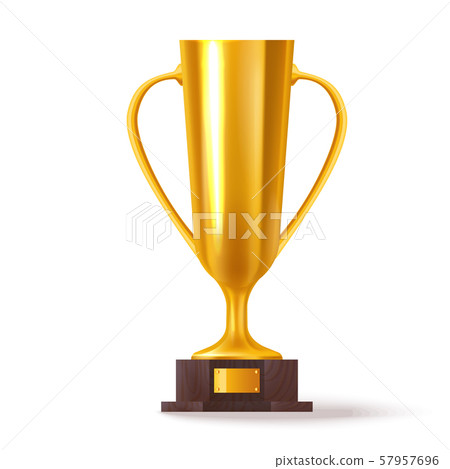 Isolated tall goblet for award ceremony. 3d cup 57957696