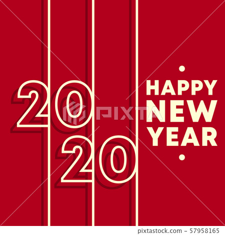 2020 Happy New Year background template. Minimal 2020 Happy New Year background template. Minimal 57958165