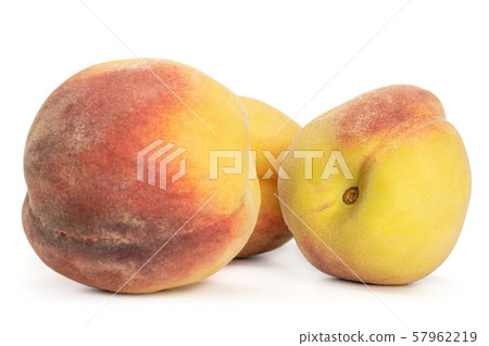 Fresh fuzzy peach isolated on white 57962219