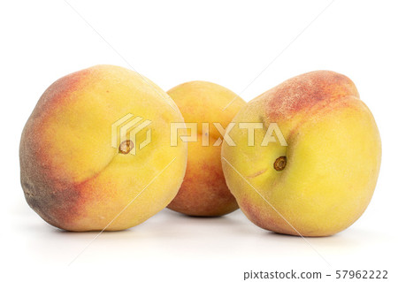 Fresh fuzzy peach isolated on white 57962222