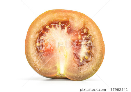 Fresh green red tomato isolated on white Fresh green red tomato isolated on white 57962341
