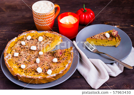Pumpkin Pie Traditional Thanksgiving Tasty Tart. Pumpkin Pie Traditional Thanksgiving Tasty Tart. 57963430