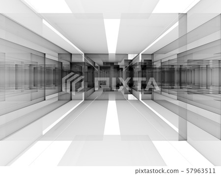 Abstract portal or data center - digitally... - Stock Illustration ...