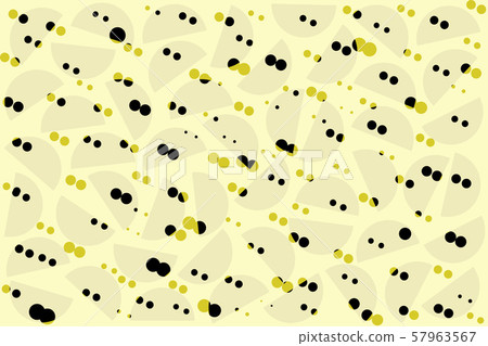 Khaki black random dots and semicircles on beige background. Abstract geometric shapes pattern in retro style for textile, decor. Khaki black random dots and semicircles on beige background. Abstract geometric shapes pattern in retro style for textile, decor. 57963567