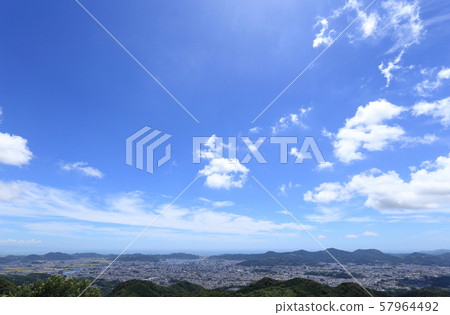 Overlooking Kochi city from the north. Panorama of Kochi city from Otsu to Asakura. Overlooking Kochi city from the north. Panorama of Kochi city from Otsu to Asakura. 57964492