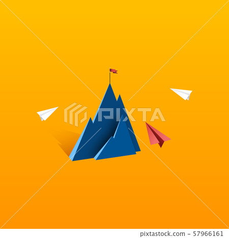 Business leadership and success concept flat Business leadership and success concept flat 57966161