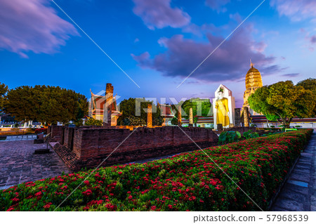 Buddha statue at sunset are Buddhist temple at Wat 57968539