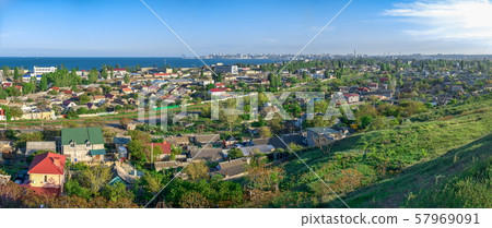 Panoramic top view of the industrial district of 57969091