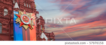 Historical museum (Victory Day decoration), Red Square, Moscow, Russia 57970158