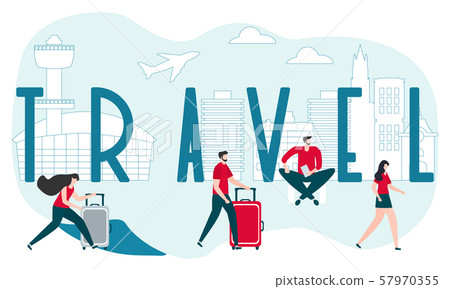 Vector illustration People traveling on vacation Vector illustration People traveling on vacation 57970355