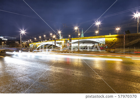Stone Bridge near Kremlin (at night). Moscow, Russia Stone Bridge near Kremlin (at night). Moscow, Russia 57970370