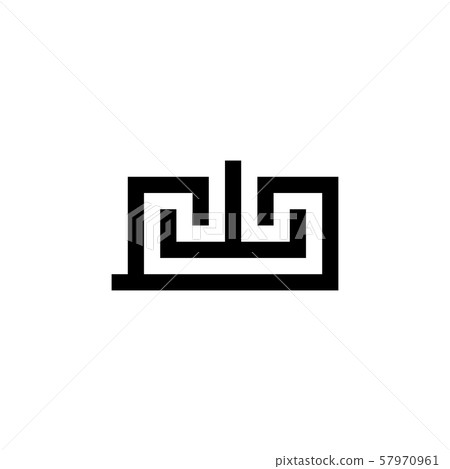 Greek key vector symbol. Vector and illustration. 57970961