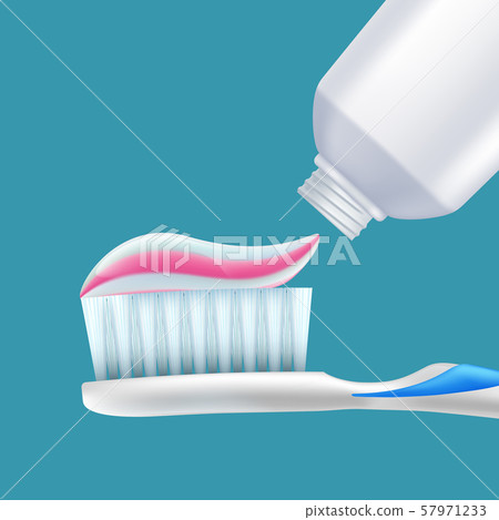 toothbrush with paste