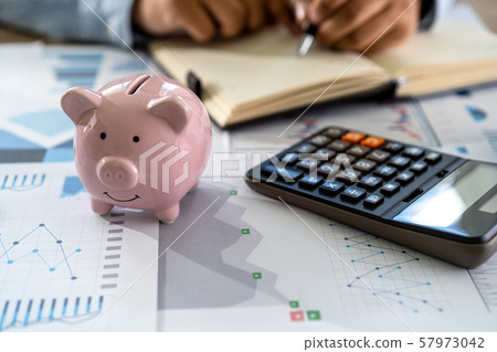 businessman working using a calculator finance businessman working using a calculator finance 57973042