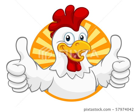 Chicken Cartoon Rooster Cockerel Character Chicken Cartoon Rooster Cockerel Character 57974042