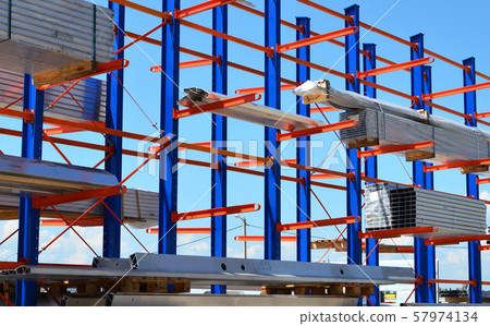 Warehouse Cantilever Racking Systems for storage Aluminum Pipe or profiles Warehouse Cantilever Racking Systems for storage Aluminum Pipe or profiles 57974134