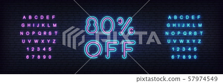 Sale neon template. Neon sale discount offer template Sale neon template. Neon sale discount offer template 57974549