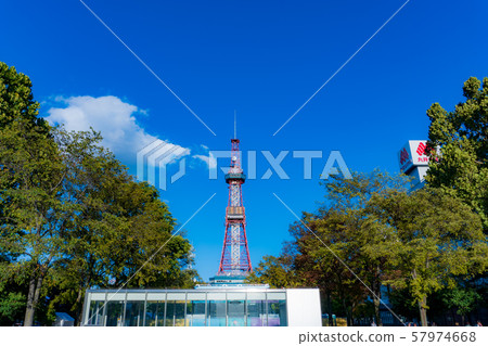 Sapporo TV Tower Cityscape 57974668