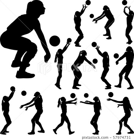 volleyball girl player. women group play volleyball girl player. women group play 57974731