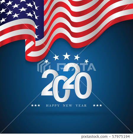 2020 United States of America Happy new year Design. 57975194