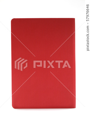 Red diary isolated on white background 57976646