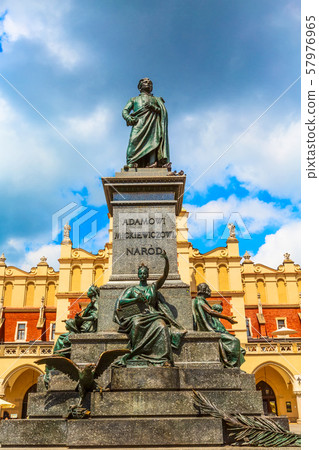 Krakow, Poland main market square monument Krakow, Poland main market square monument 57976965