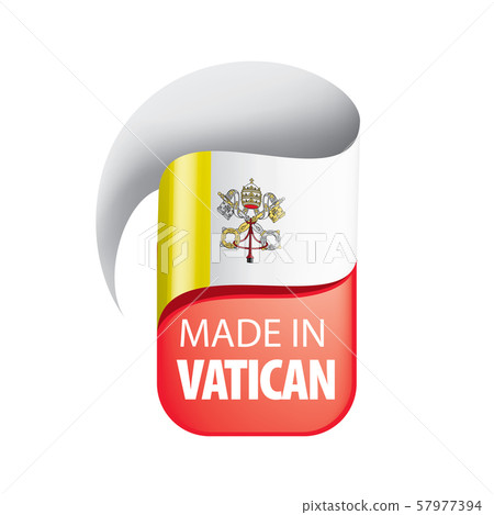Vatican flag, vector illustration on a white background Vatican flag, vector illustration on a white background 57977394