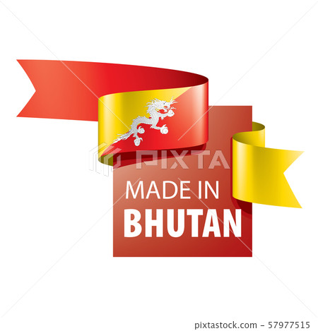 Bhutan flag, vector illustration on a white background Bhutan flag, vector illustration on a white background 57977515