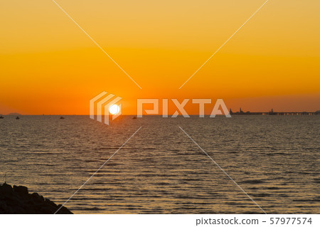 日落，松島，仁川 57977574