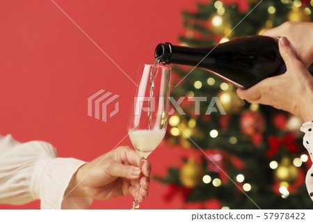 聖誕樹香檳聖誕色 聖誕樹香檳聖誕色 57978422